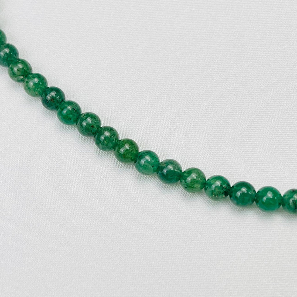 Колье из зеленого кварца и Жемчуга 38 см +