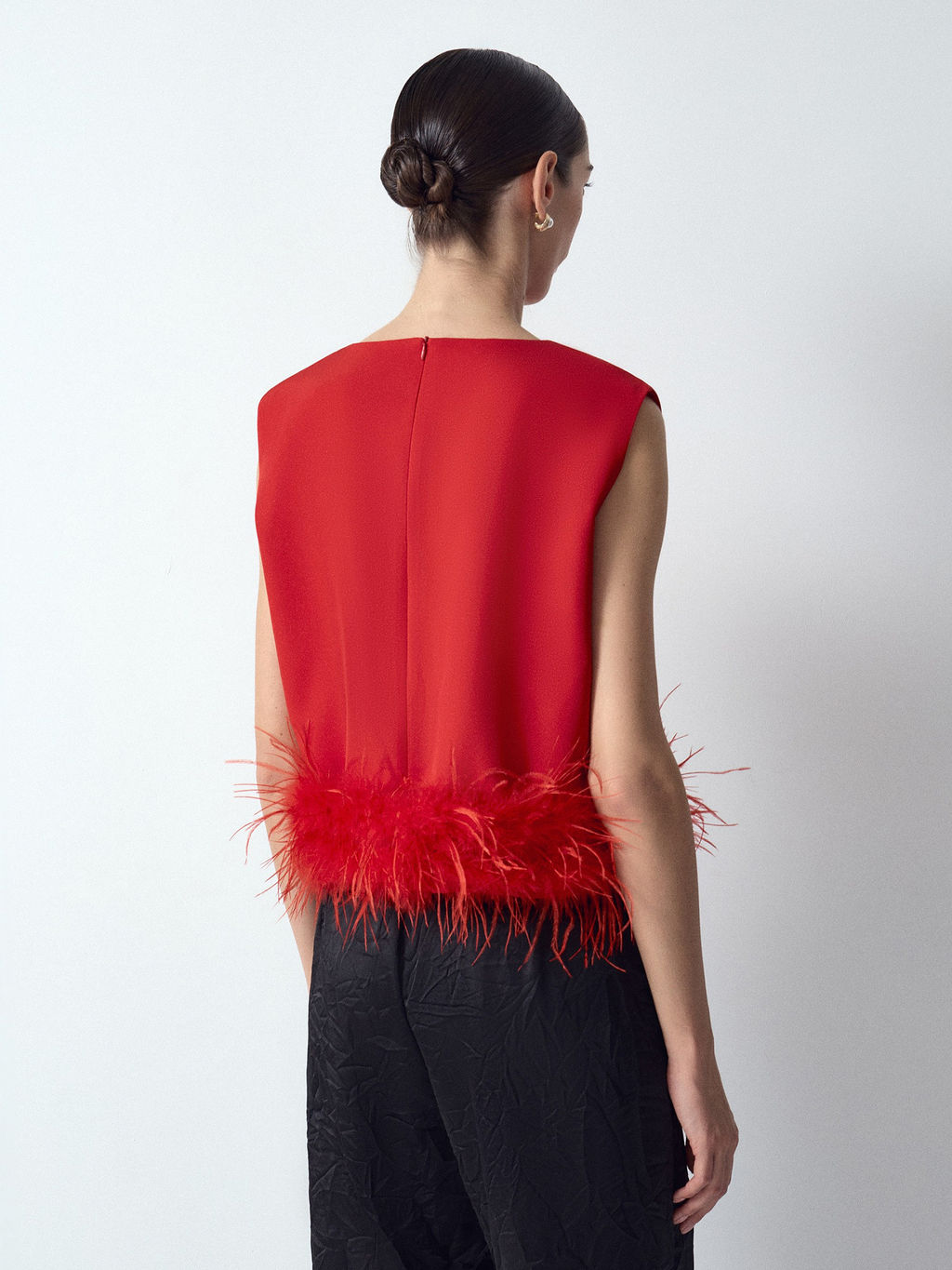 Топ с перьями, B3176/redswan