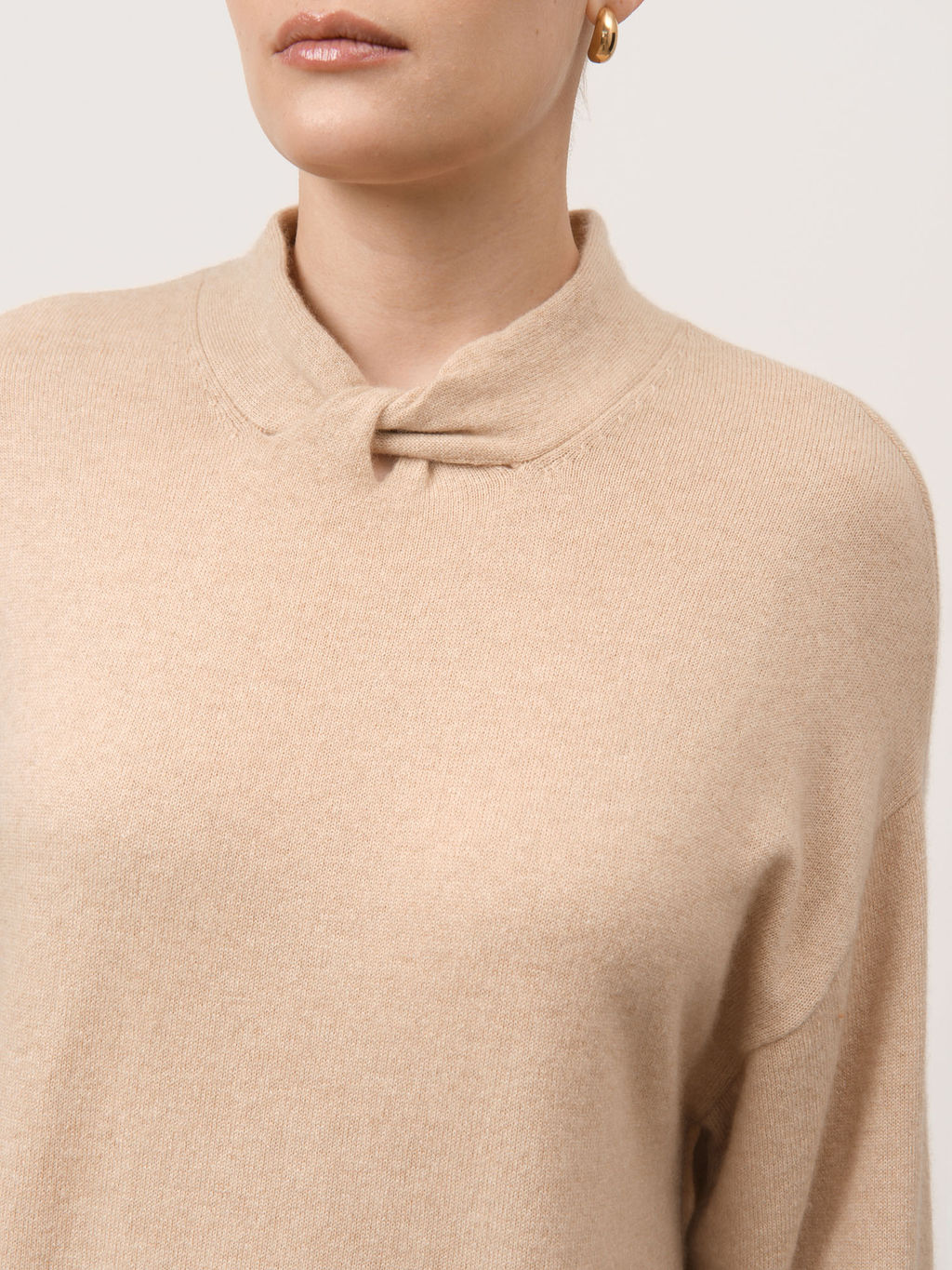 Платье кашемировое KW082732 бежевое