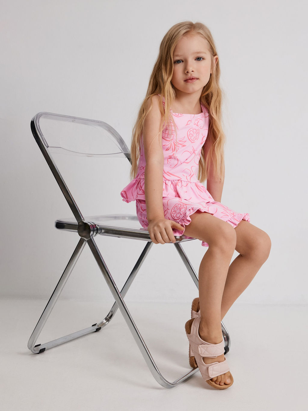 ACOOLA / Комплект детский для девочек ((1)блузка-топ и (2) шорты) Lavr_set розовый  фото 4