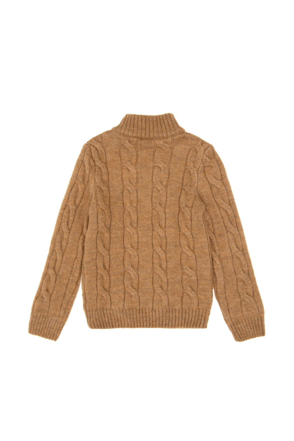 Меланжевый свитер светло-коричневого цвета для мальчика Неожиданная скидка в корзине - U.s. polo assn фото 2