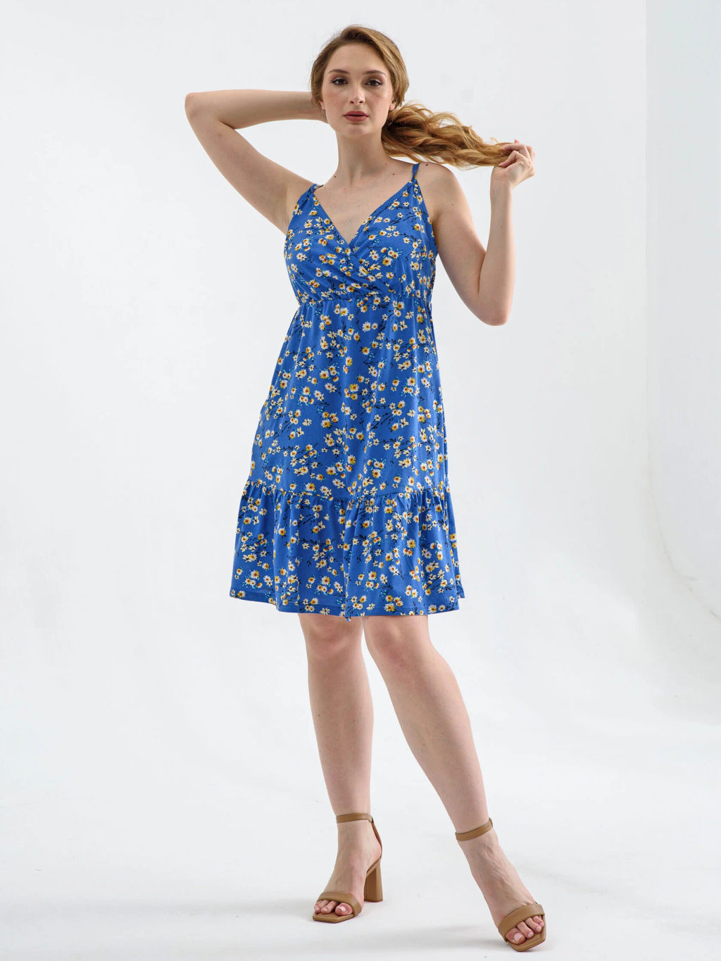 Сарафан Оптима Сиеста хлопок синий фото 28