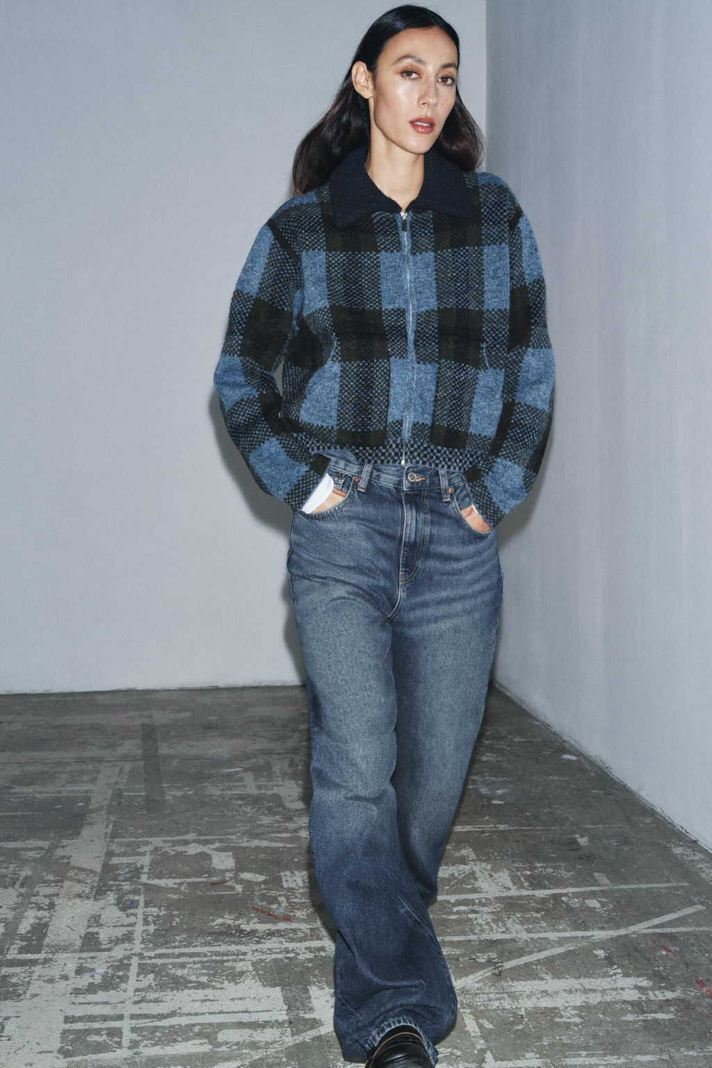 ZW COLLECTION BALLOON HIGH-WAIST JEANS - Zara фото 8