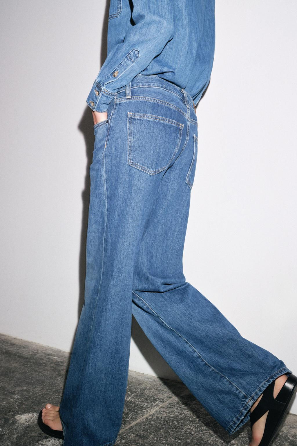 ZW COLLECTION WIDE-LEG LOW-RISE JEANS - Zara фото 14