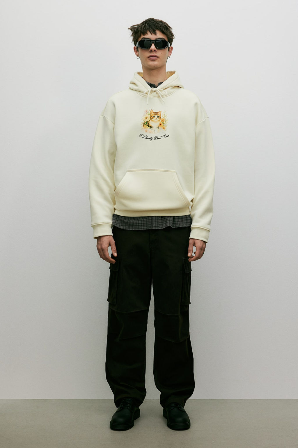 Sudadera con capucha y estampado Loose Fit - H&m фото 3