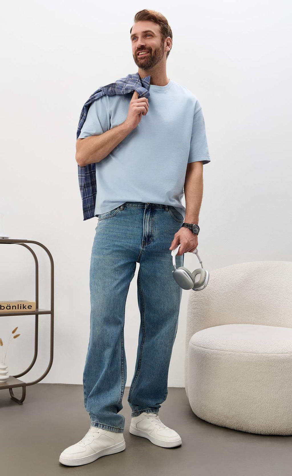 Джинсы муж. F611-0133R m.blue - Fine joyce фото 9