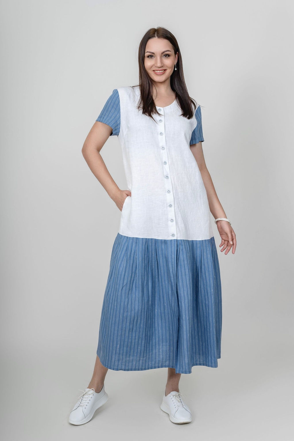 Платье  100% лен