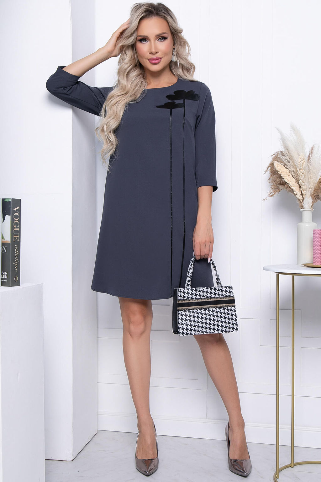 Платье Мэйси (графит) П7145 - Lt collection фото 5