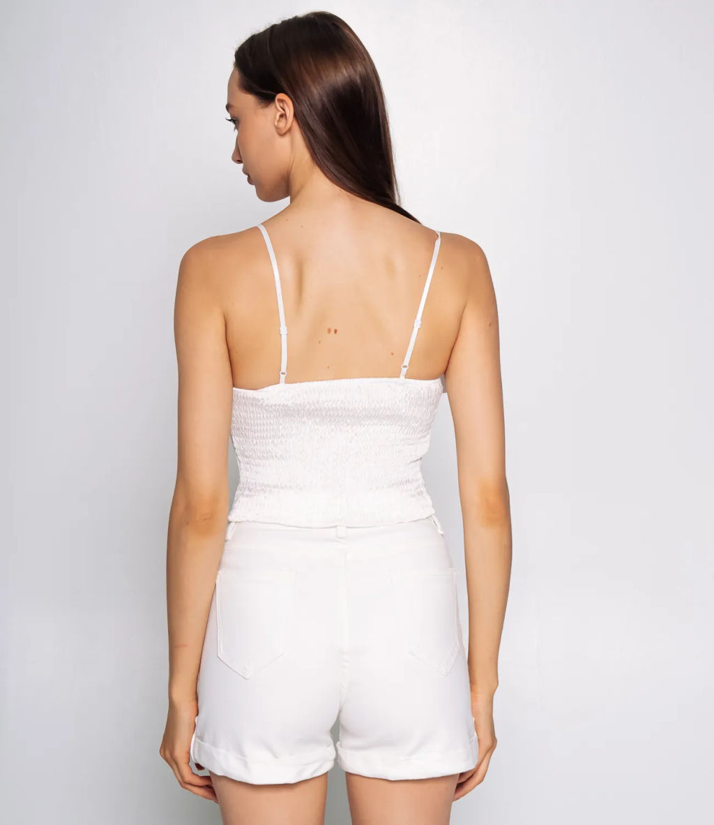 Топ #КТ28005, белый