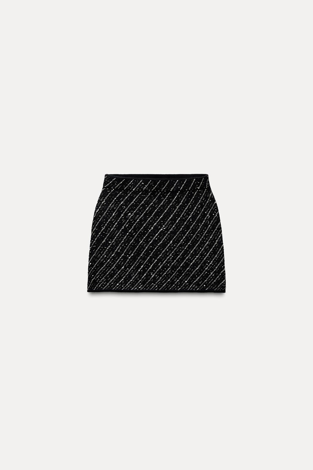 CONTRAST KNIT MINI SKIRT - Zara фото 3