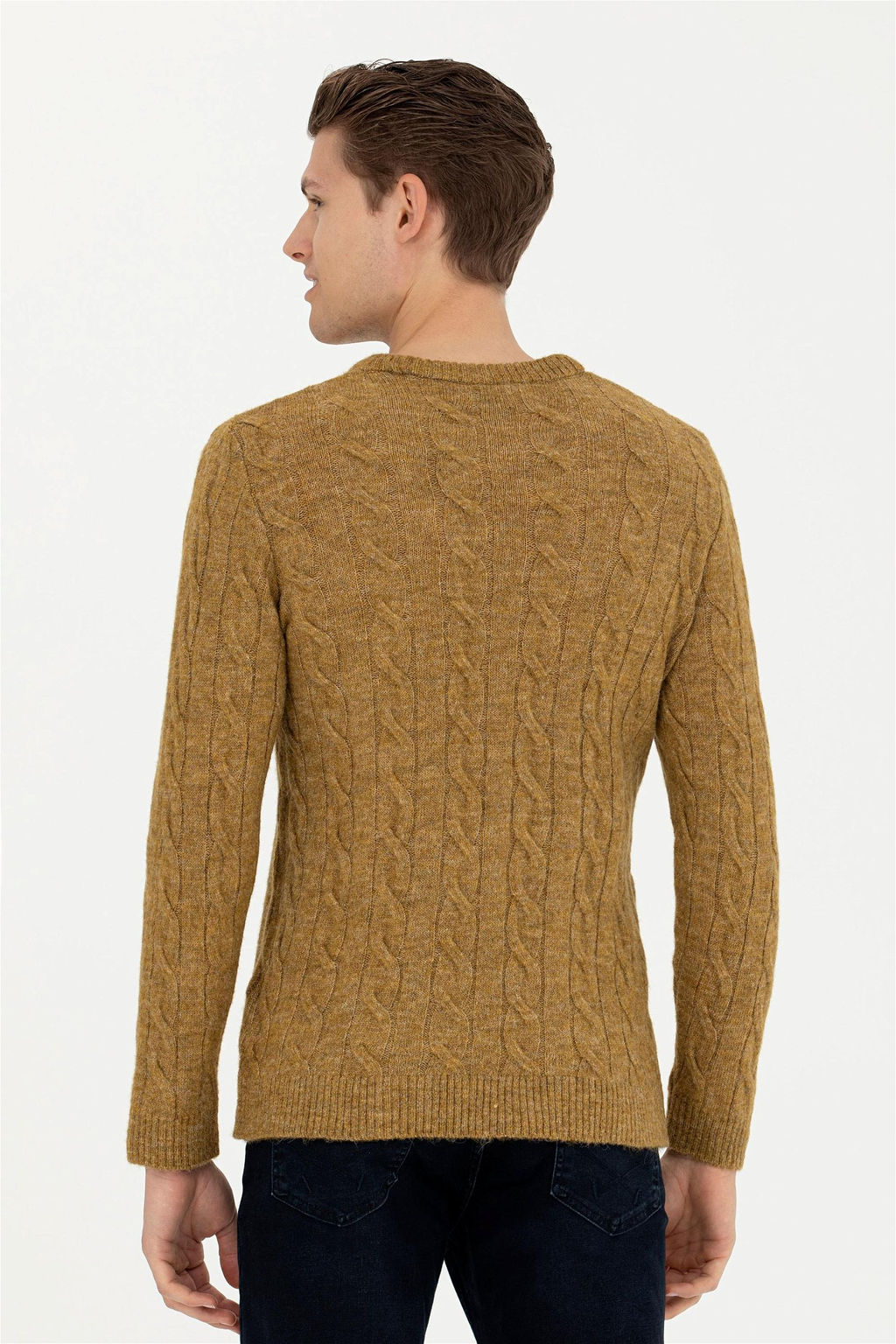 Мужской легкий свитер цвета хаки - U.s. polo assn фото 5