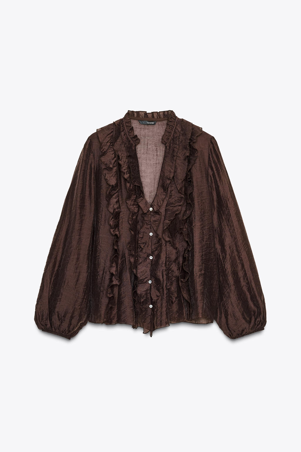 RUFFLED BLOUSE - Zara фото 6