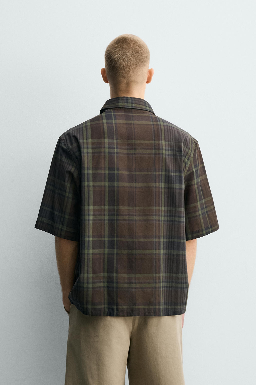 CAMISA REGULAR FIT CUADROS / Marr?n - Zara фото 3