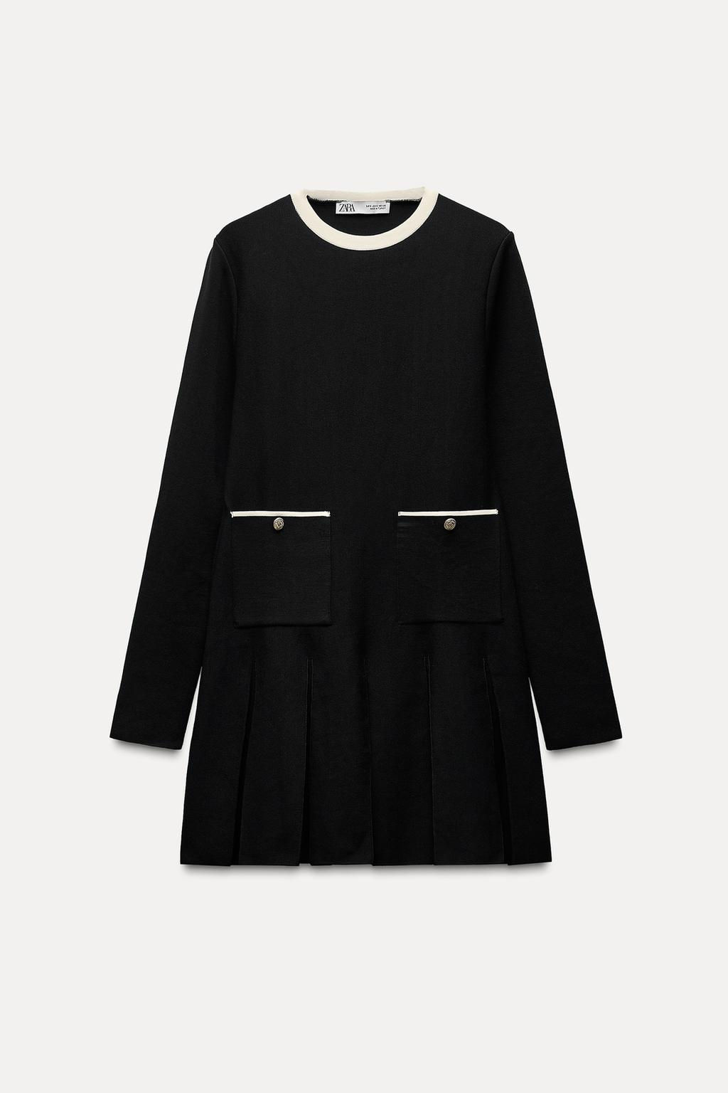 MINI KNIT PLEATED DRESS - Zara фото 3