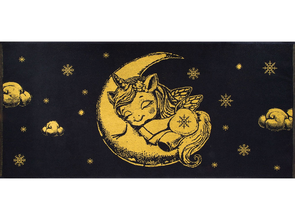 Полотенце махровое 6с102.411ж1 На луне(т.желтый) 67х150см