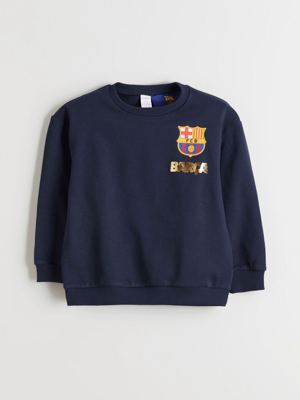 Bisiklet Yaka Barcelona Bask?l? Erkek ?ocuk Sweatshirt