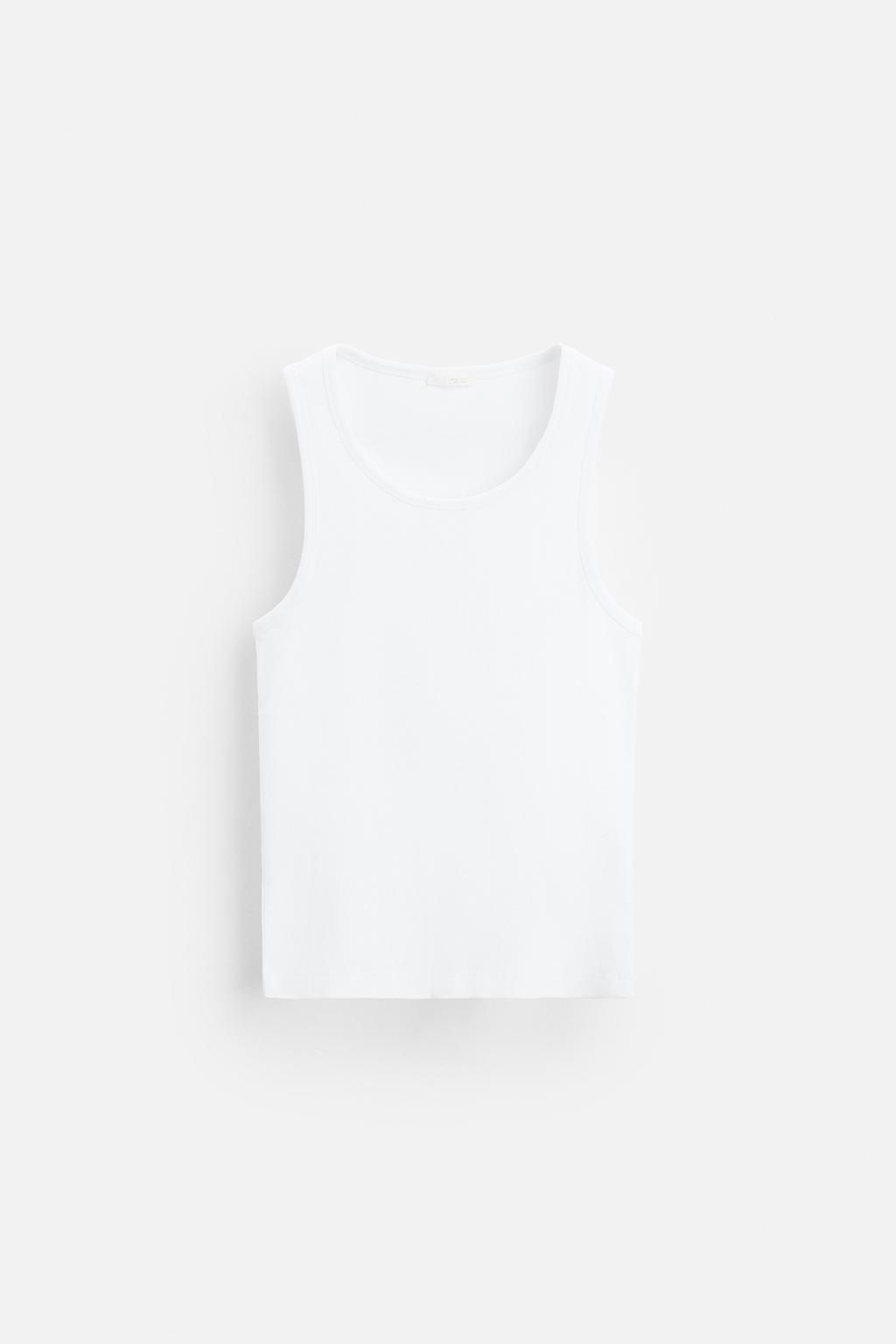BASIC RIBBED TANK TOP - Zara фото 14