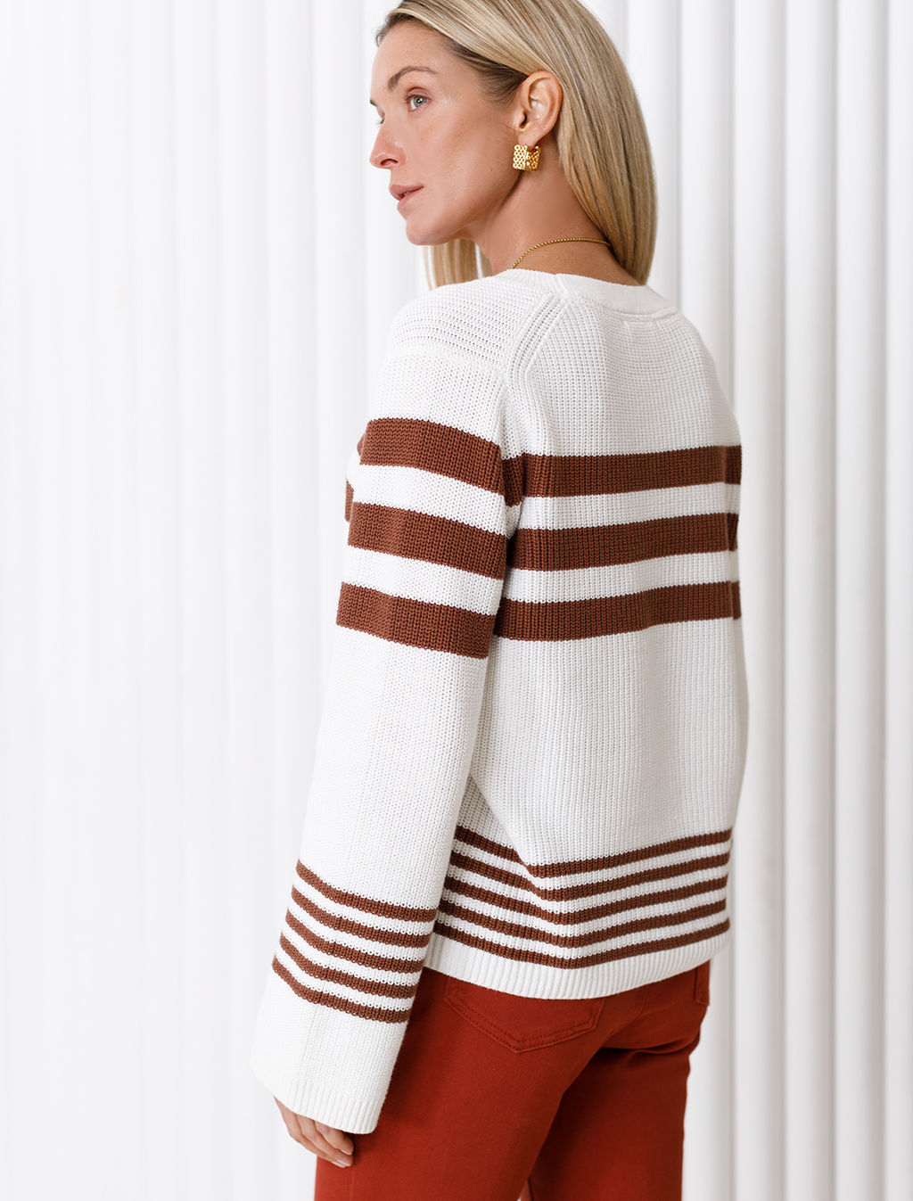 Джемпер крупной вязки из хлопка - Vilatte фото 4