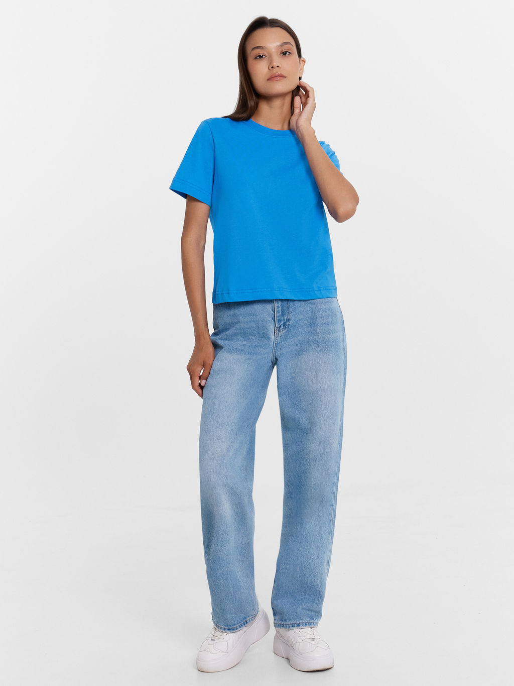 Футболка Mark Formelle из хлопка голубая  фото 3