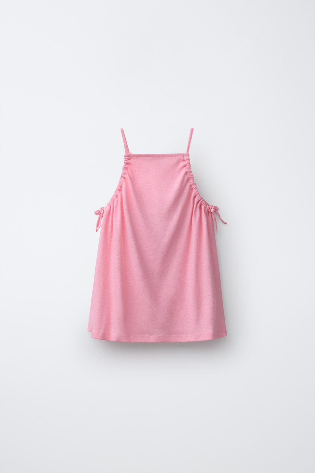 CONJUNTO TOP Y BERMUDA CON ALGOD?N Y LINO / Rosa medio