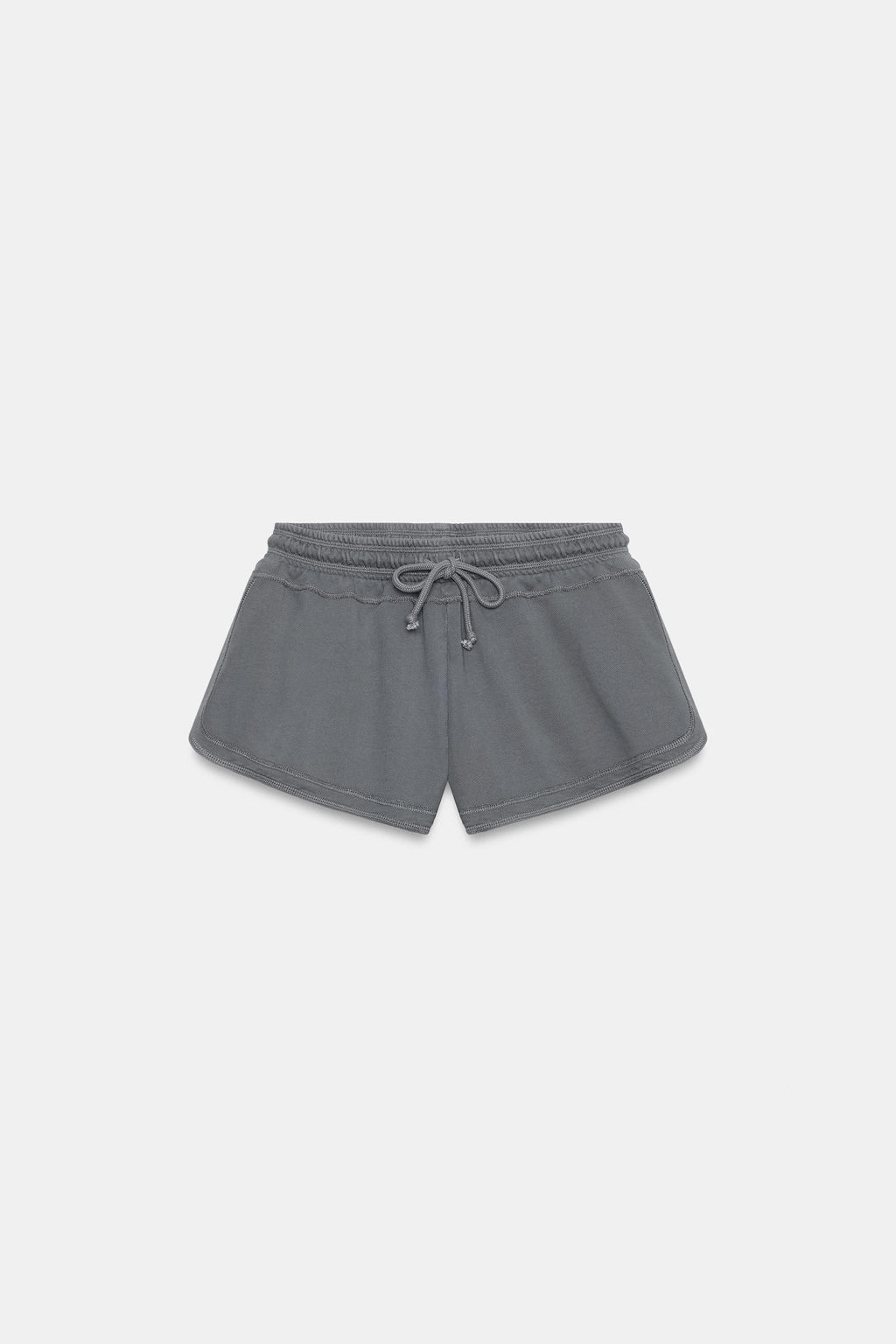 SHORTS CORDONES EFECTO LAVADO / Plomo - Zara фото 3