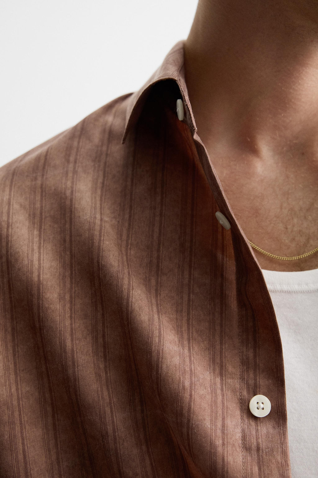 WASHED EFFECT STRIPED SHIRT - Zara фото 6
