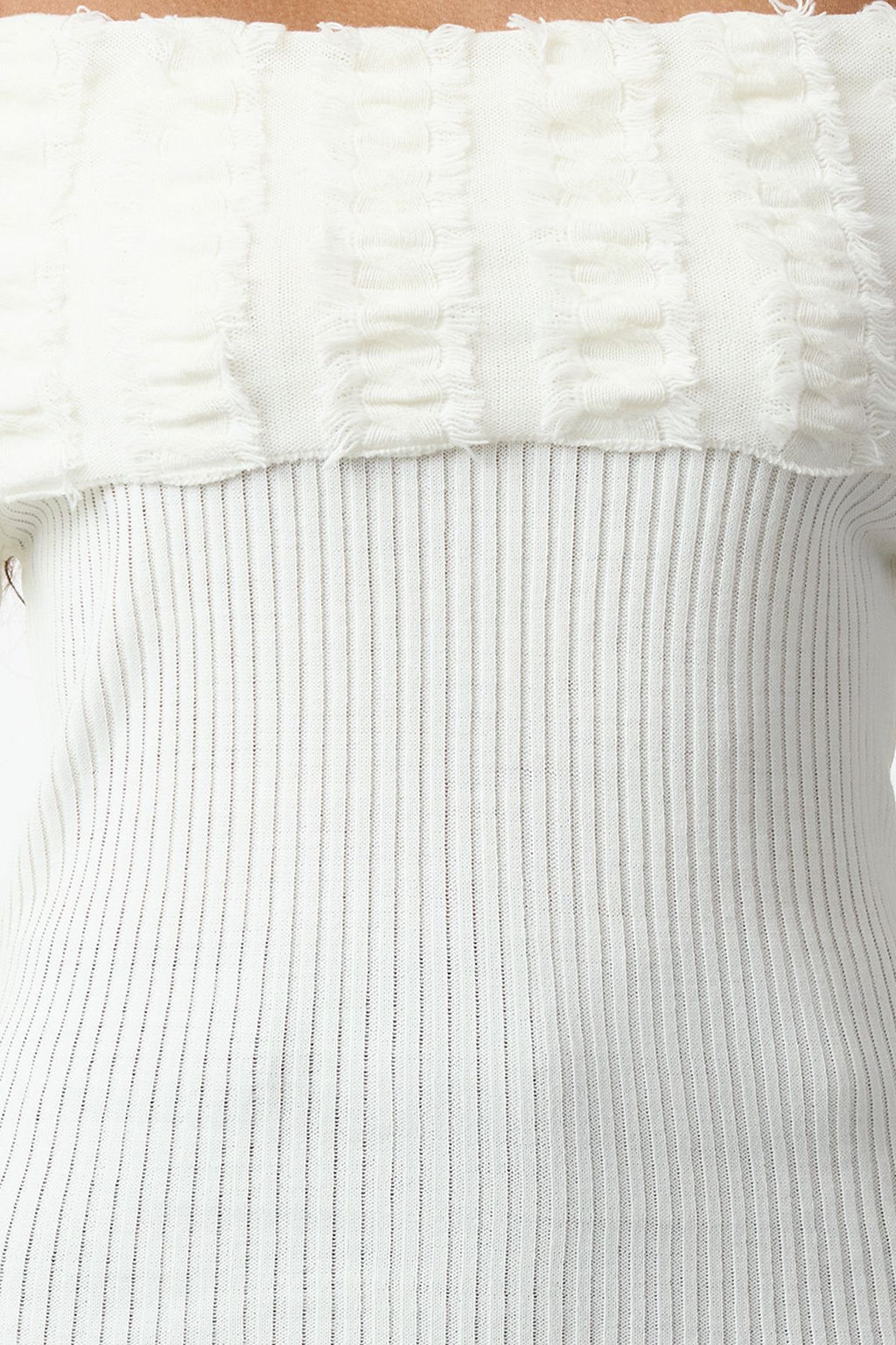 Pudra Yumusak Dokulu Carmen Yaka Ak?tma Detayl? Triko Kazak TWOAW25KZ00228 - Trendyolmilla фото 8