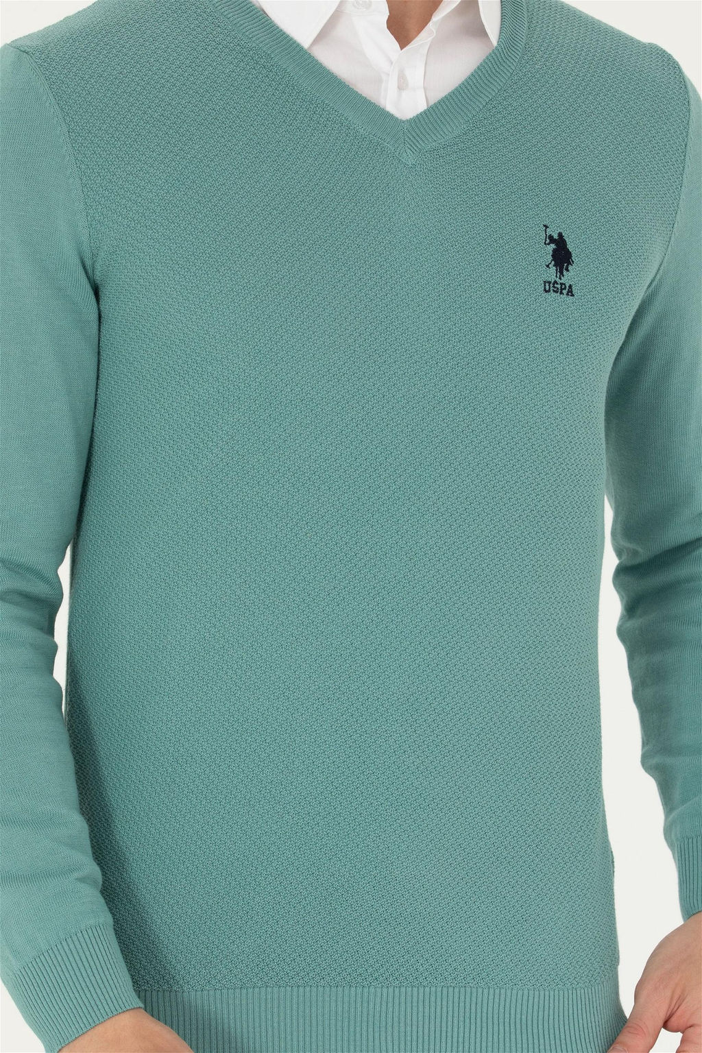 U. S. Polo Assn Мужской мятный базовый свитер Неожиданная скидка в корзине - U.s. polo assn фото 13