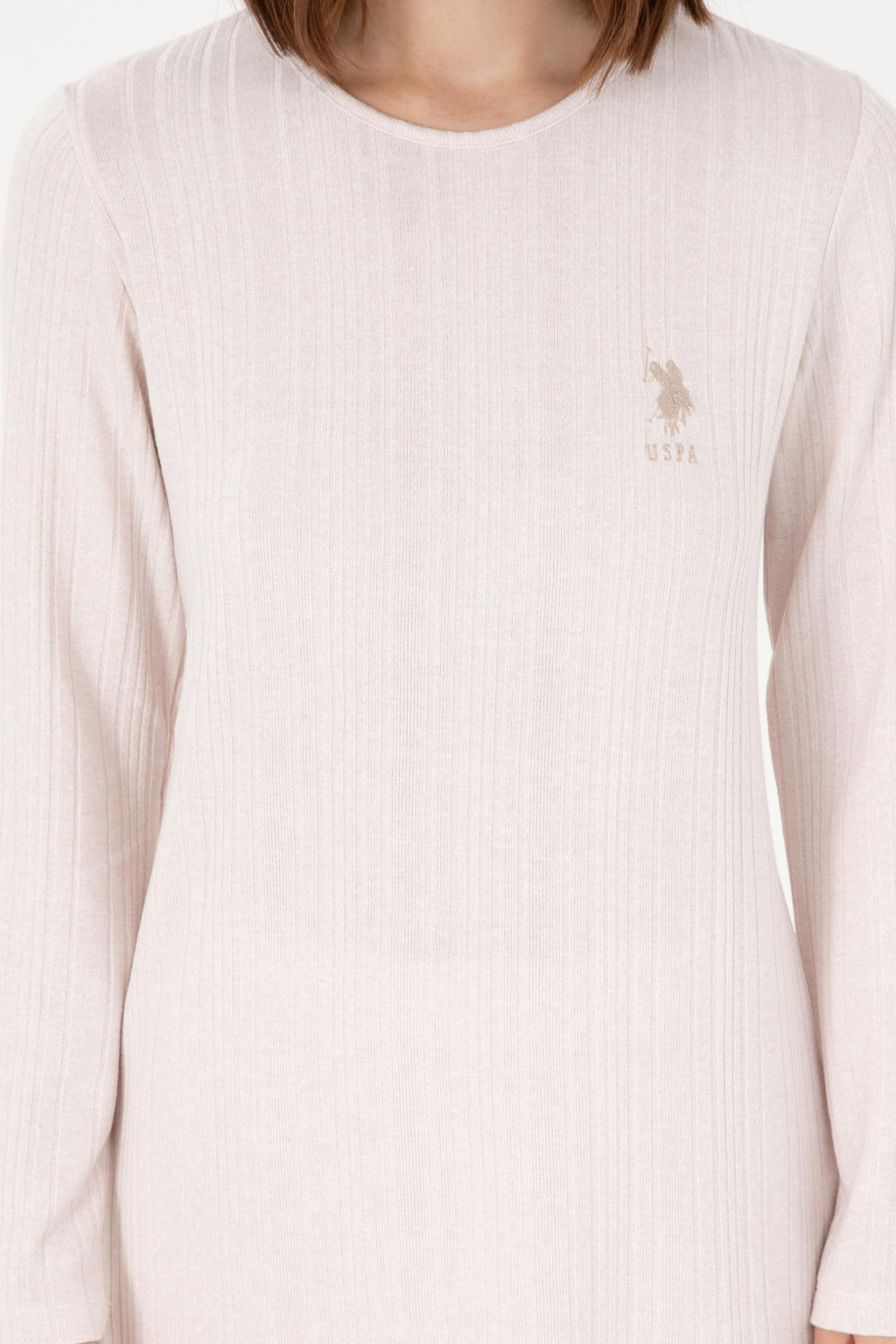 Женский бежевый пижамный комплект Неожиданная скидка в корзине - U.s. polo assn фото 6