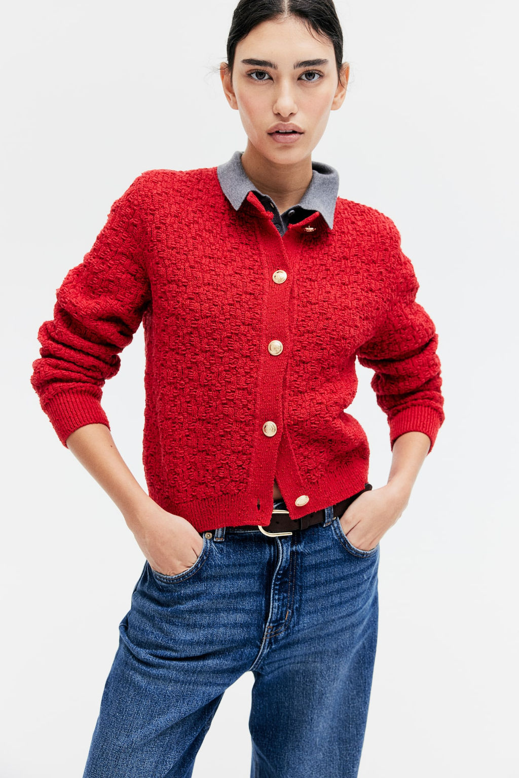 Cardigan en punto con textura - H&m фото 5