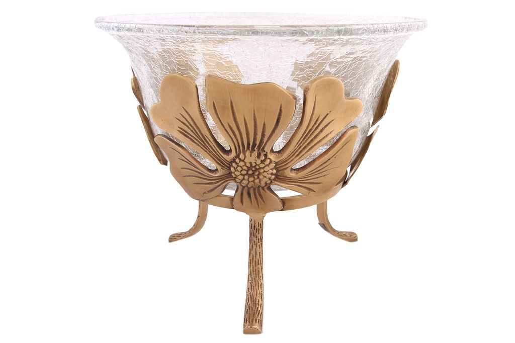 Ваза Цветы со стеклом № В4010/2 (антик)