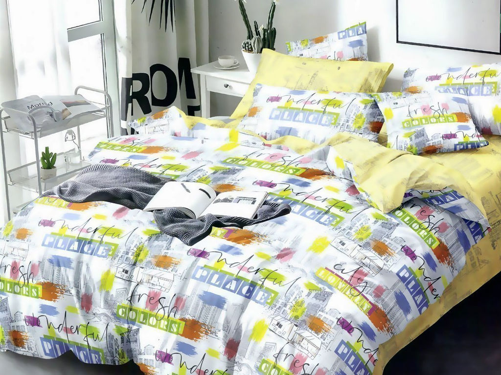 КПБ Поплин Эксклюзив (молния) - КРАСКИ ГОРОДА 2 сп. (нав.70х70)