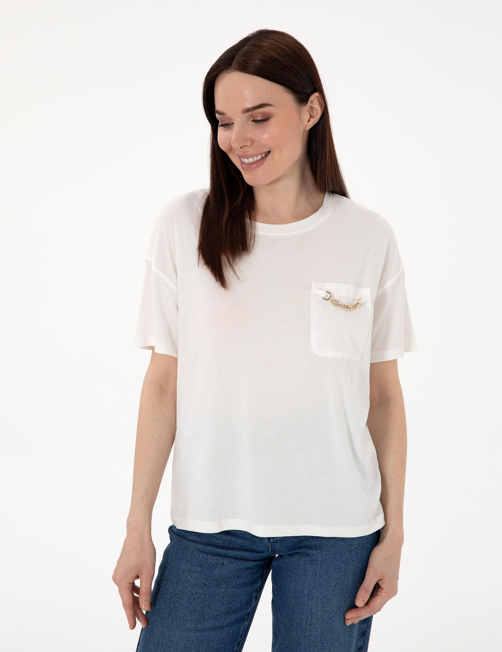 Beyaz Comfort Fit Ti__rt - Pierre cardin фото 3