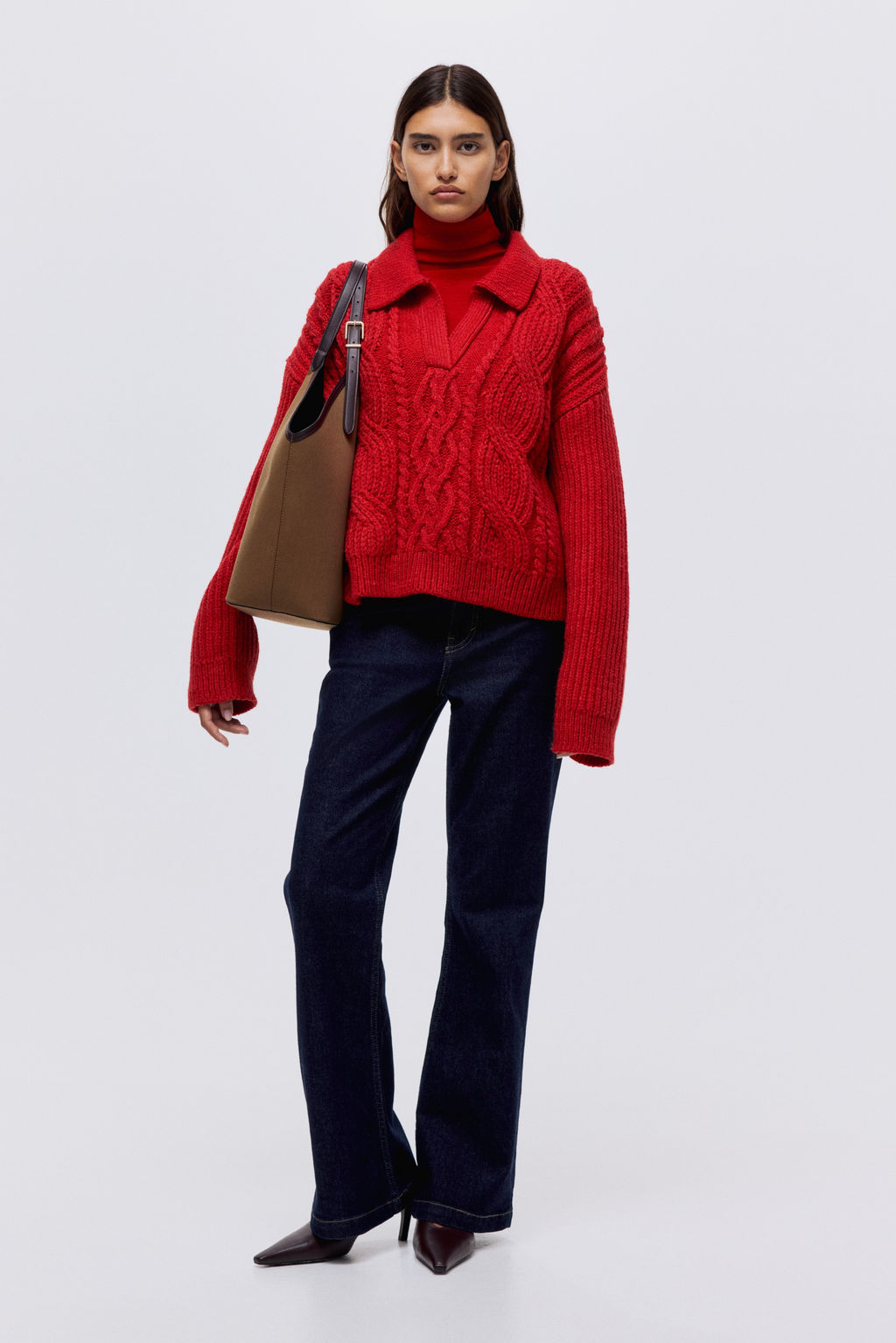 Jersey en punto trenzado con cuello - H&m фото 6
