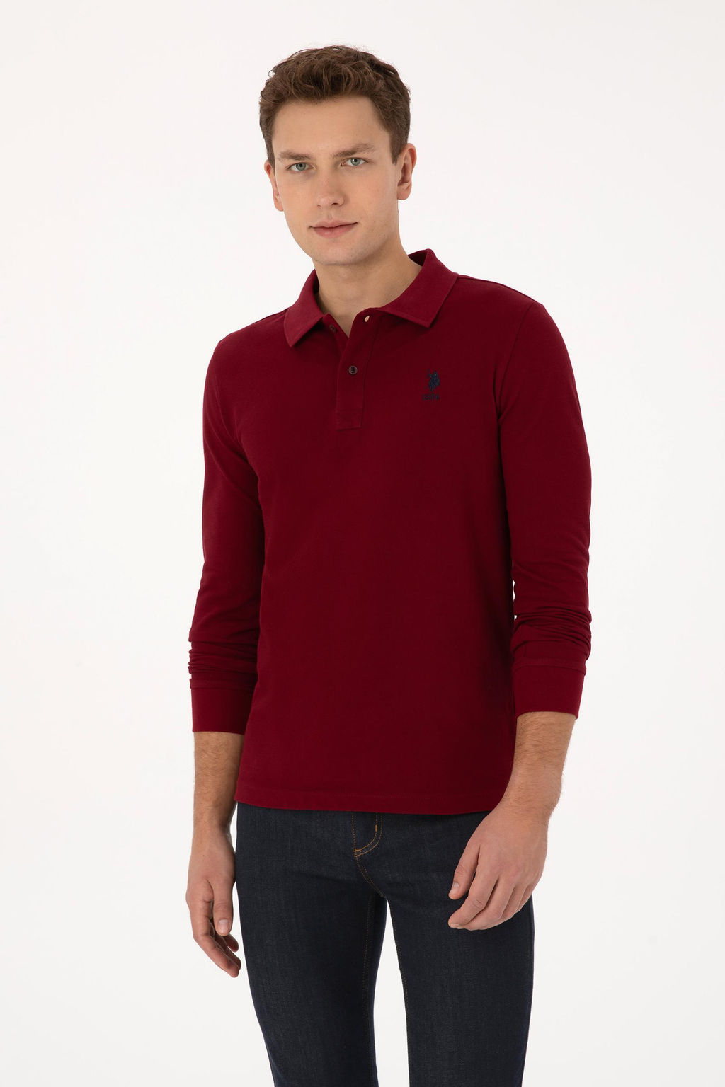 Erkek Bordo Basic Sweatshirt - U.s. polo assn фото 3
