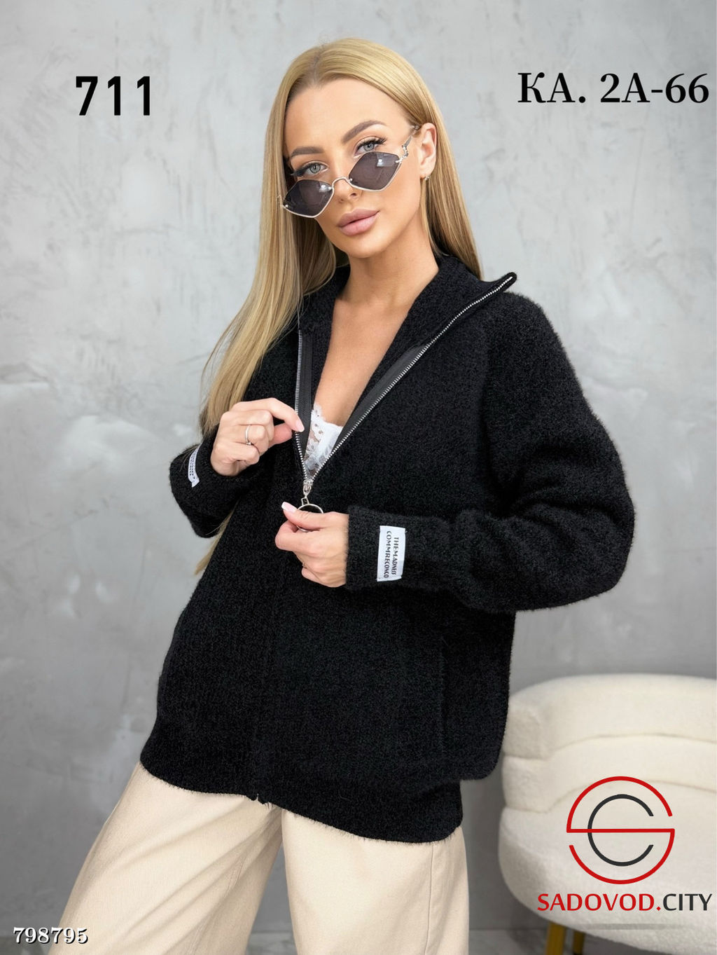 Кофта женская из велюра - Bruno фото 3