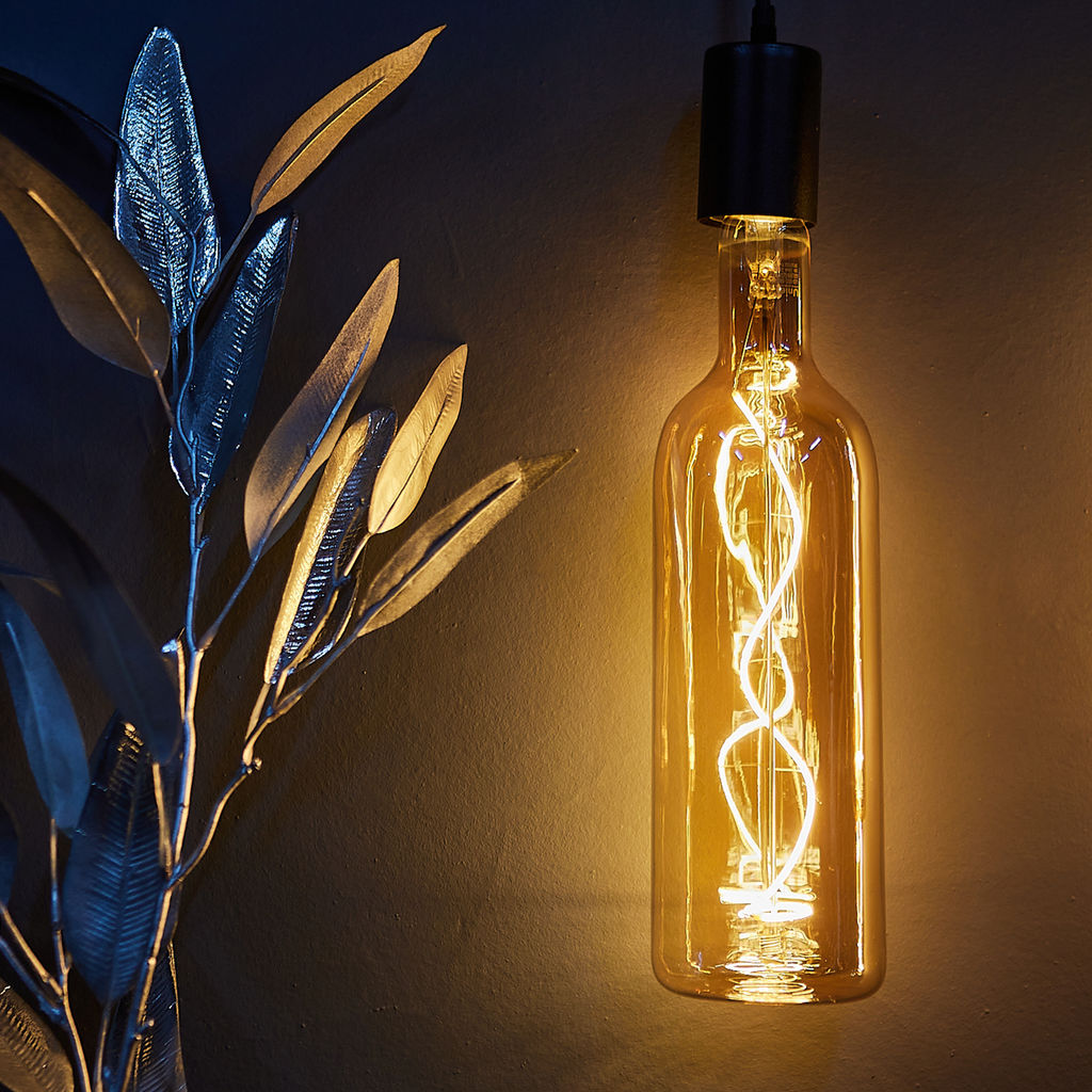 LED-SF21-5W/SOHO/E27/CW GOLDEN GLS77GO Лампа светодиодная SOHO. Золотистая колба. Спиральный филамент. Картон. ТМ Uniel