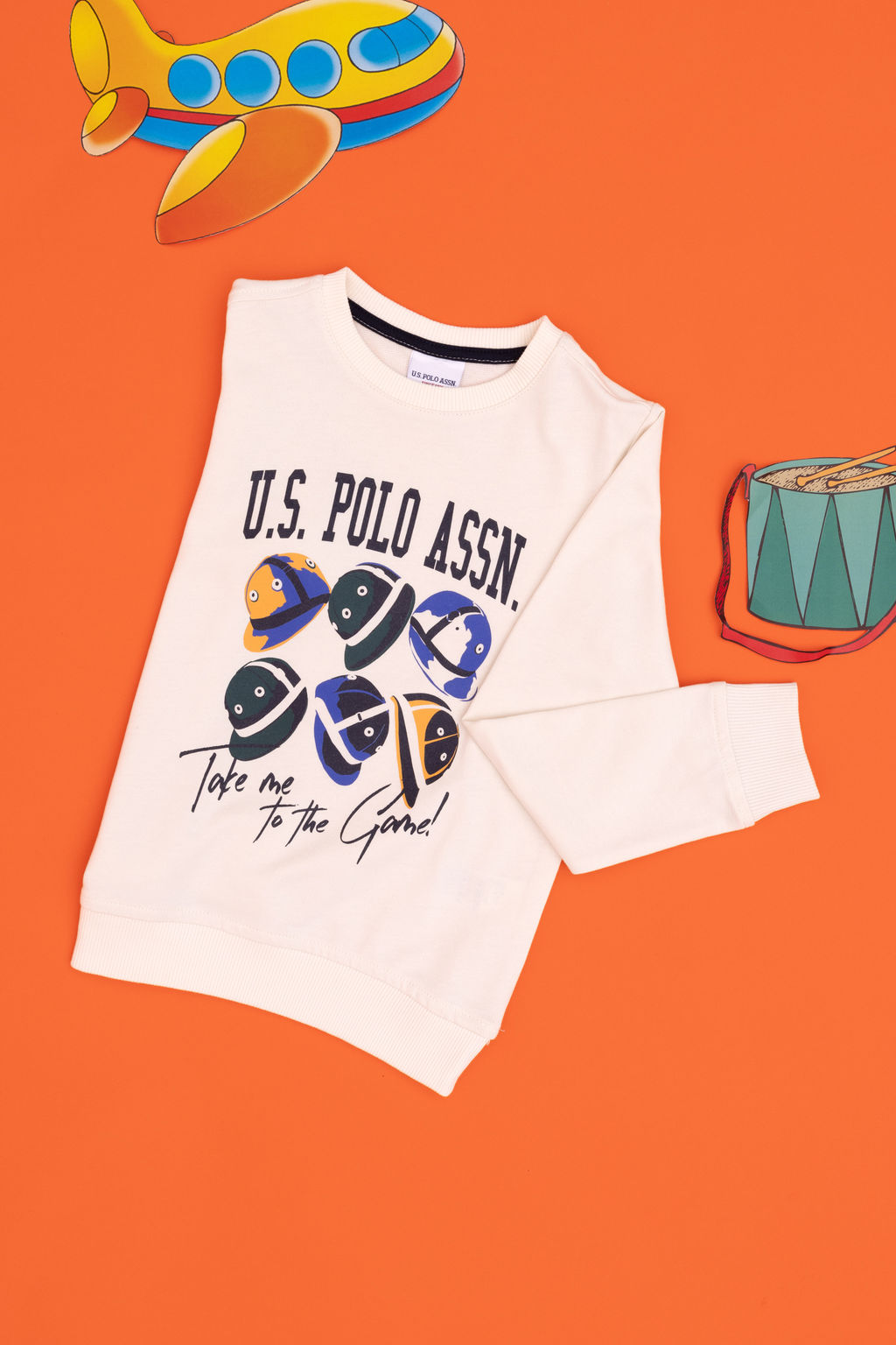 Кремовый свитшот для мальчика Неожиданная скидка в корзине - U.s. polo assn фото 5