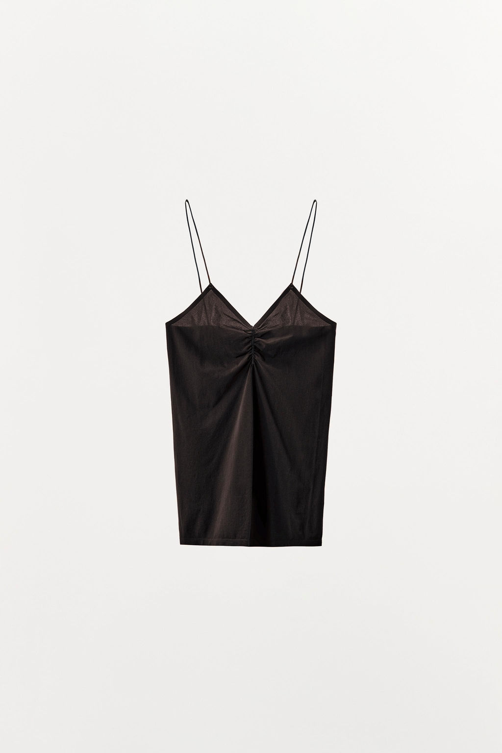 GATHERED V-NECK STOCKING TOP - Zara фото 8
