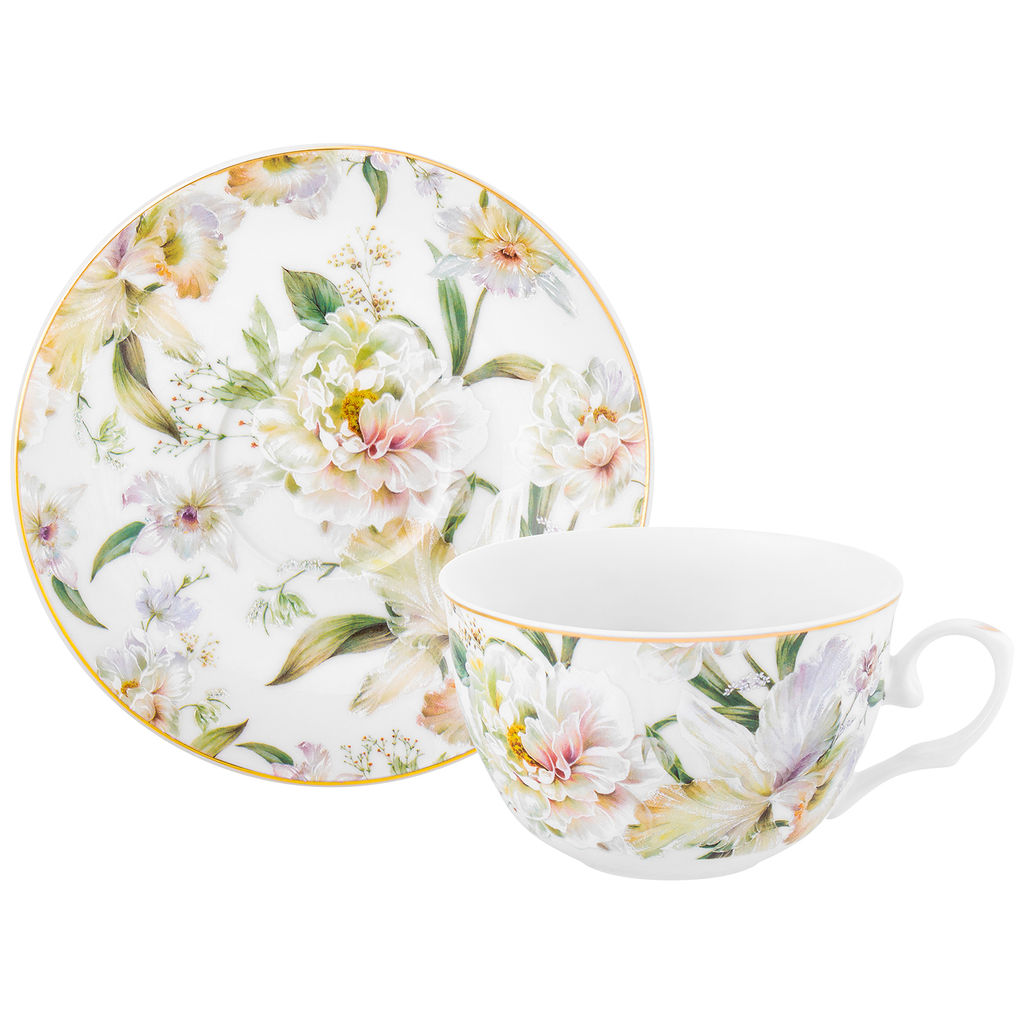 Чайная пара 2 пр. 250 мл 12,5*9,5*6 см "Корнелия" фарфор