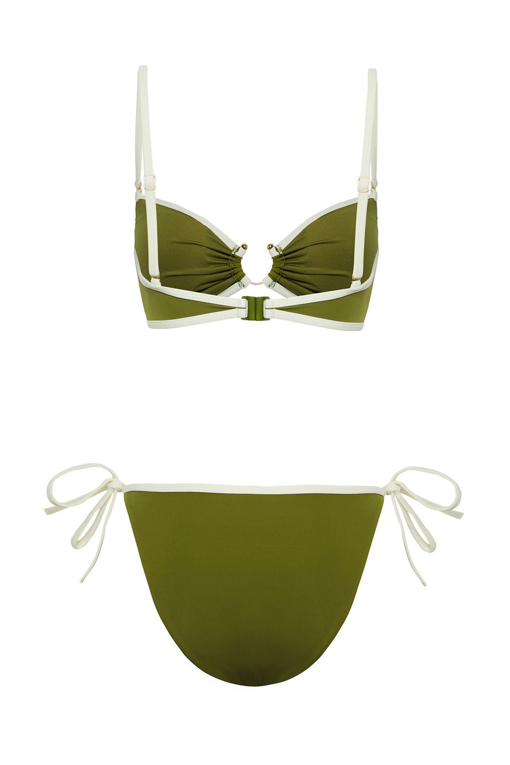 TRENDYOLMILLA Lacivert Straplez Kontrast Renk Biyeli Aksesuarl? Regular Bikini Tak?m? TBESS25BT00017  фото 10