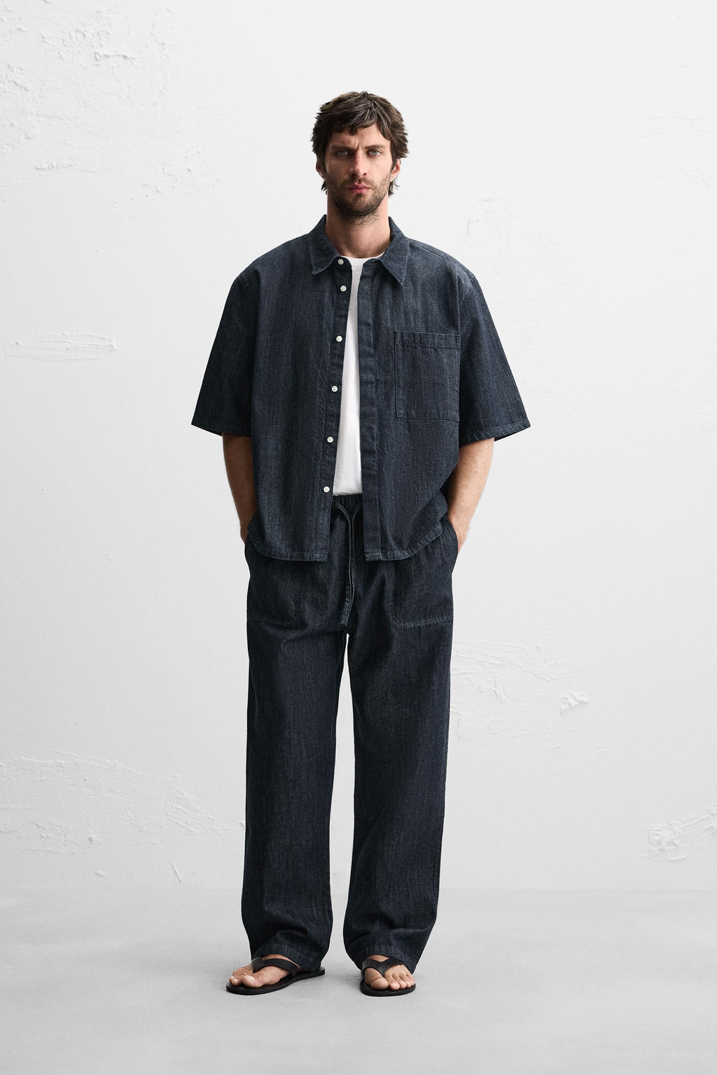 RELAXED FIT DENIM SHIRT - Zara фото 9