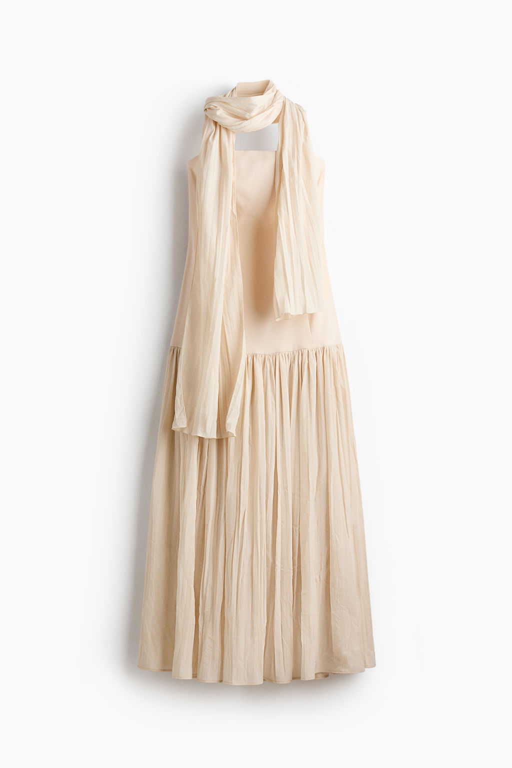 Vestido bandeau con fular