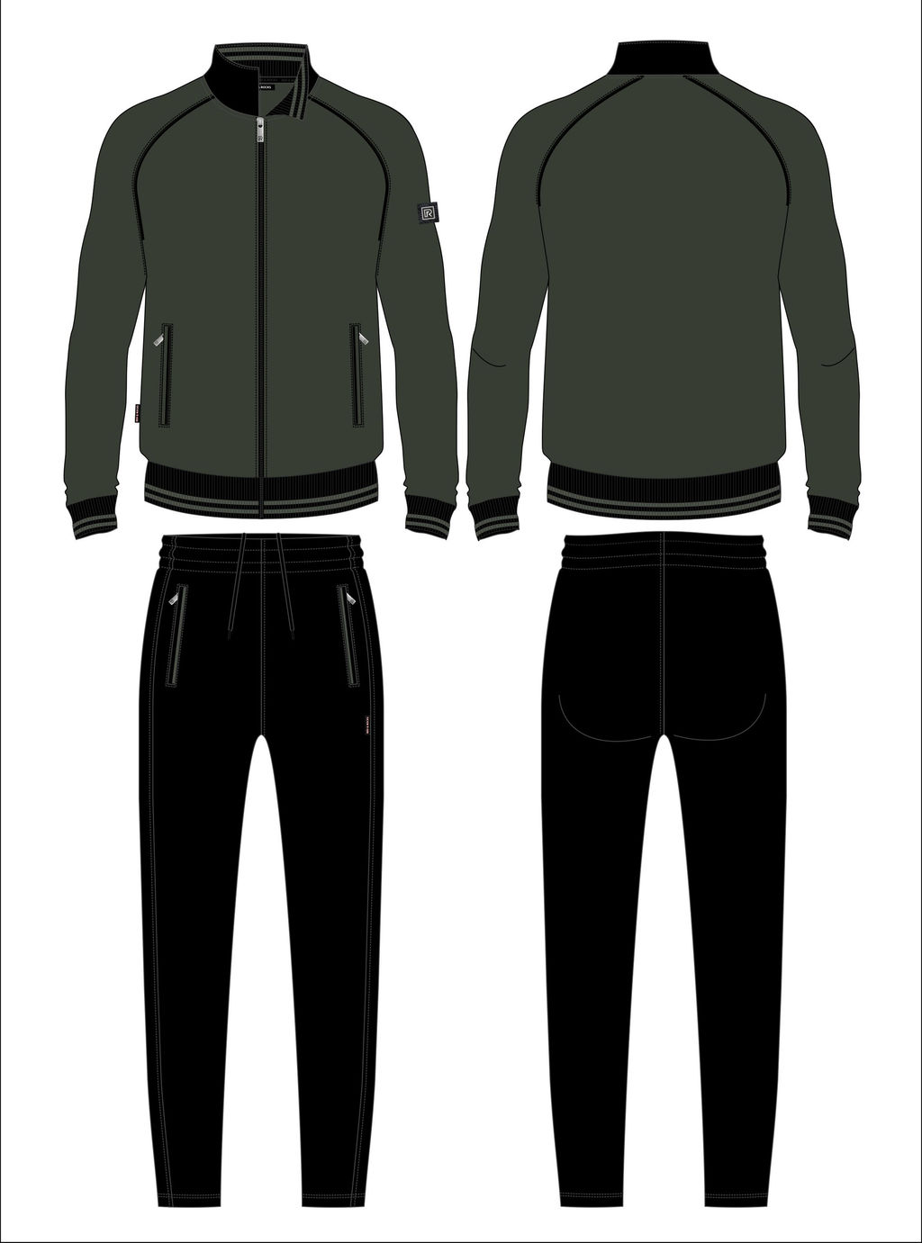 Спортивный костюм мужской 10M-RR-1844 RED-N-ROCKS