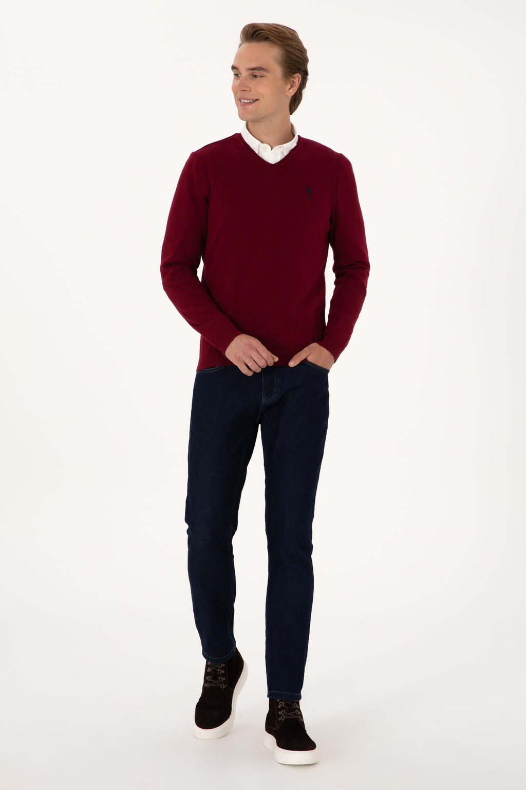 Erkek Bordo Basic Kazak - U.s. polo assn фото 4