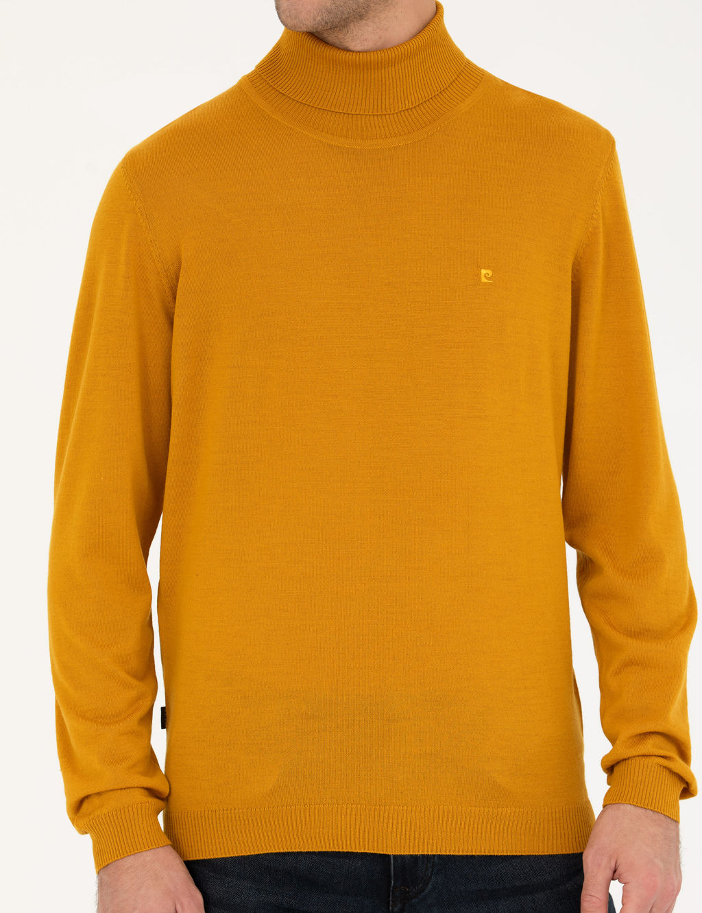 Safran Slim Fit Bal_k__ Yaka Y_n Kar___ml_ Basic Triko Kazak - Pierre cardin фото 6