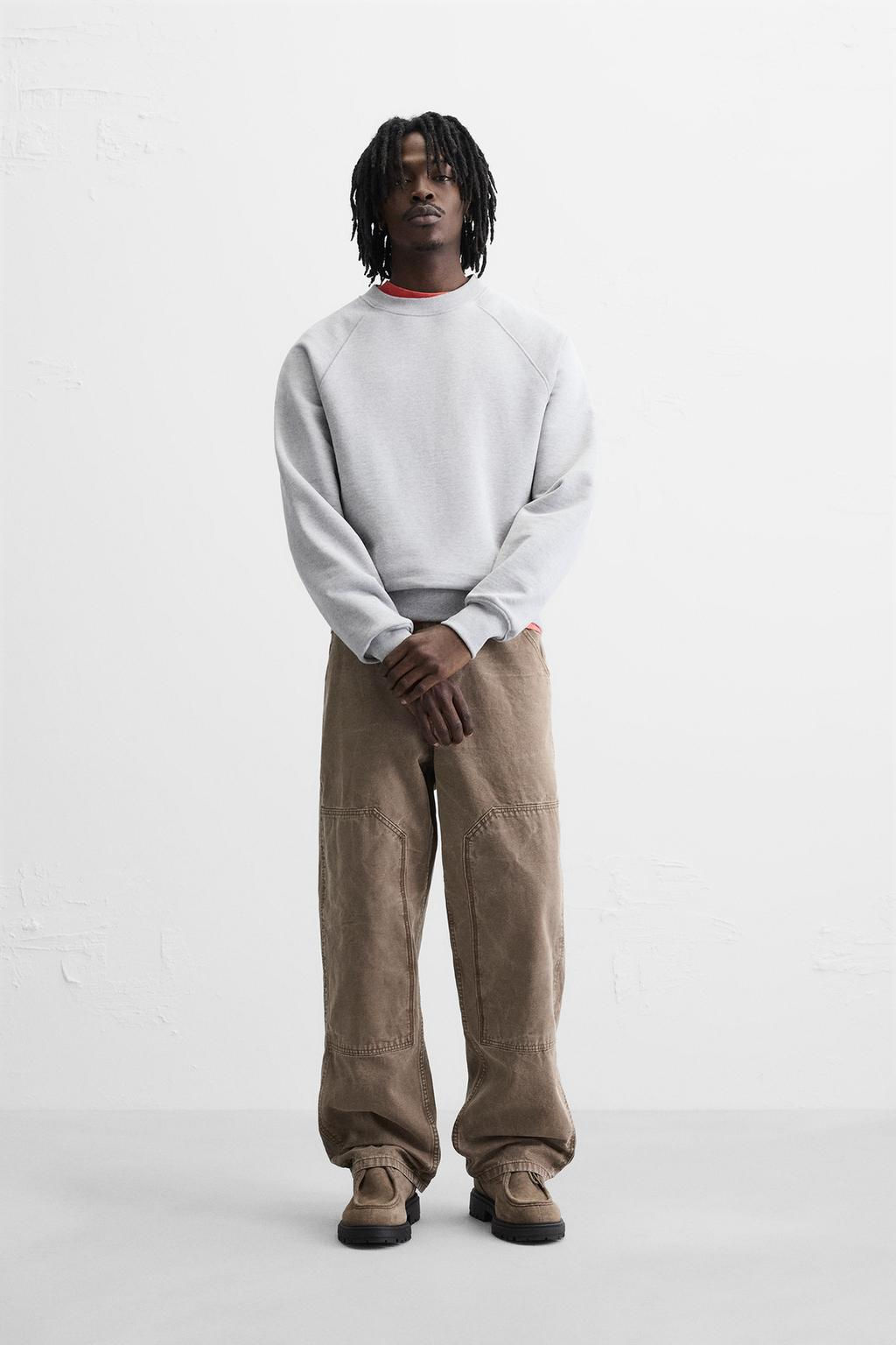 WASHED CARPENTER TROUSERS - Zara фото 19