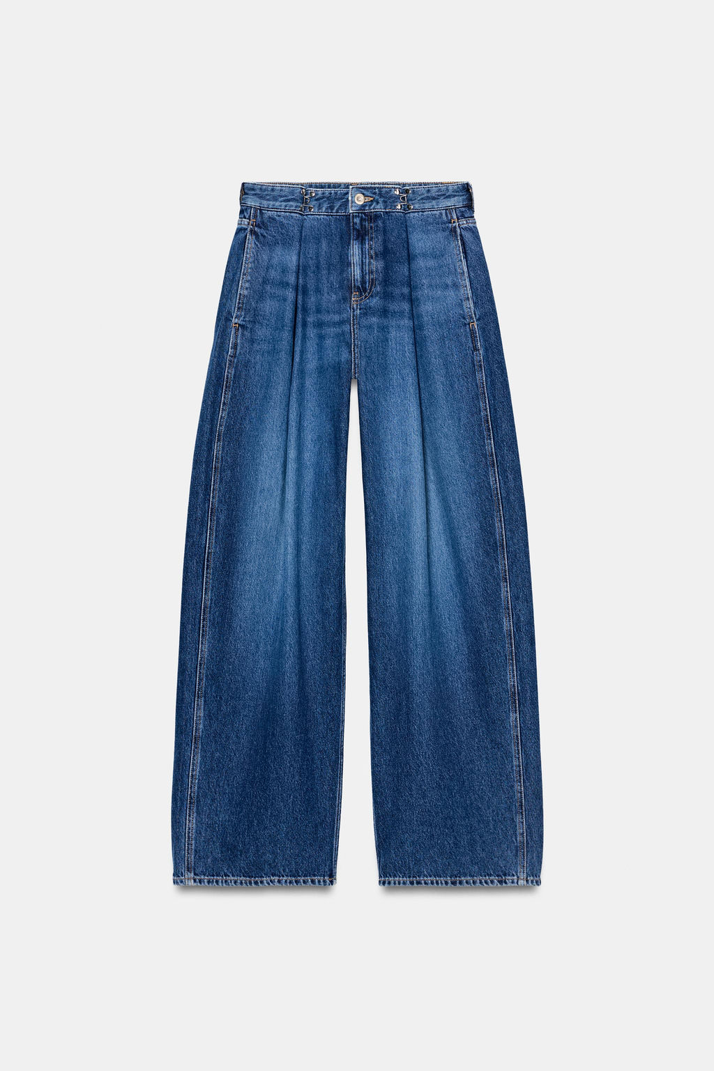 JEANS Z1975 LOOSE FIT TIRO ALTO CORCHETES / Azul medio - Zara фото 7