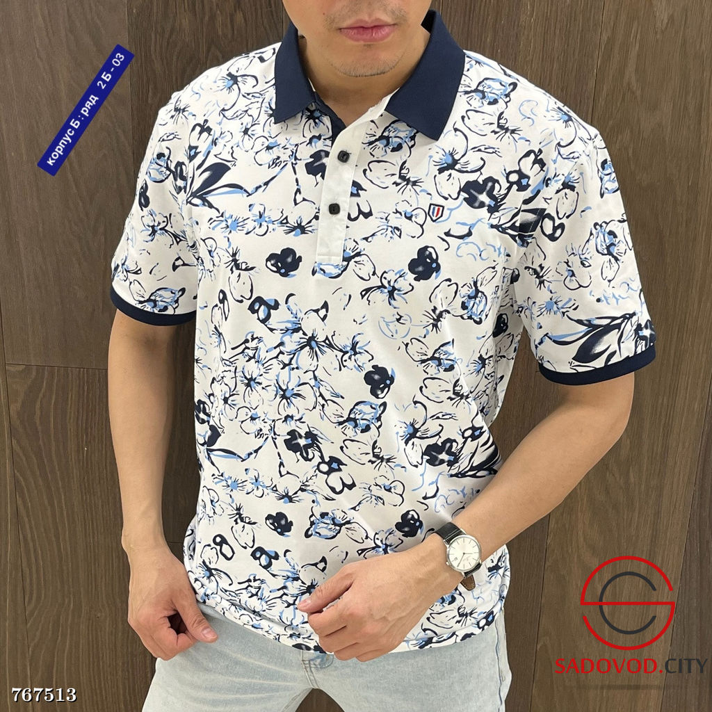 Футболка поло с принтом мужская