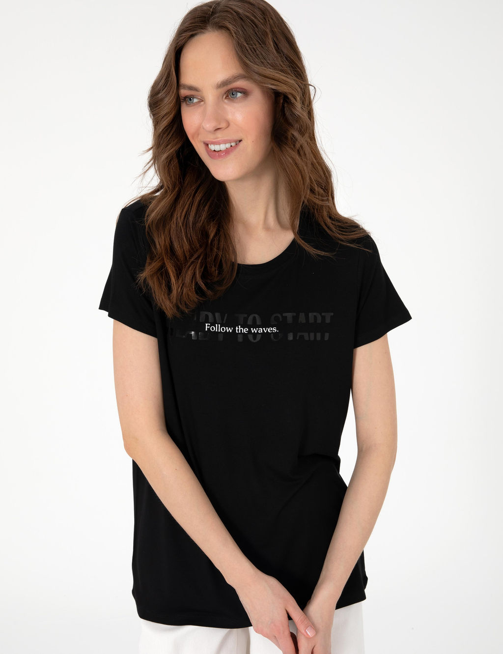 Siyah Regular Fit Ti__rt